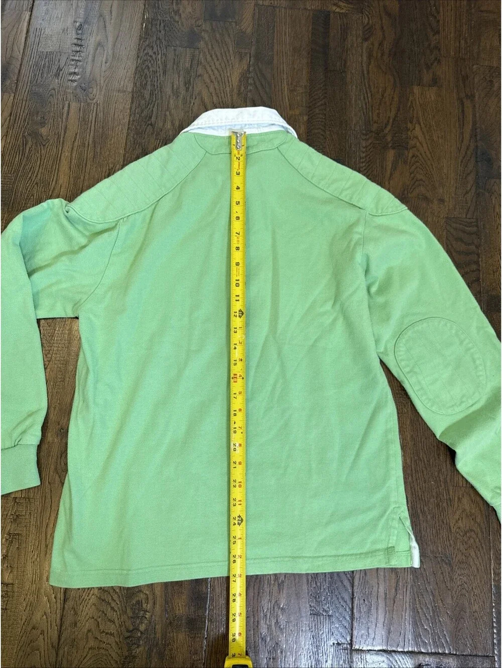 Vintage Polo Ralph Lauren Rugby Shirt Men’s Medium Green Long Sleeve EUC